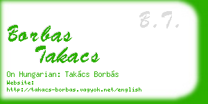 borbas takacs business card